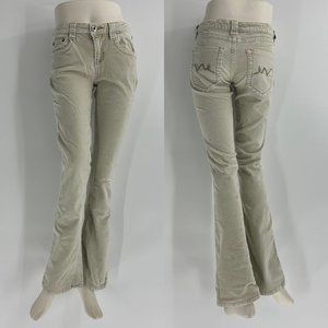 l.e.i. Life Energy Intelligence | Sz XS Cream Beige LowRise Corduroy Flare Pants